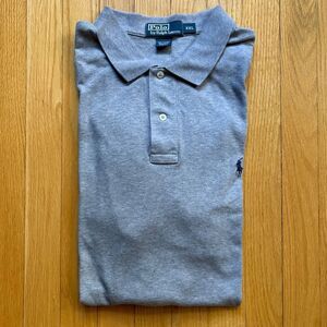 Polo Ralph Lauren Mens Long Sleeve Polo Shirt Classic Fit 2XL Gray Solid